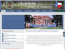 Tablet Screenshot of fairfieldtexaschamber.com